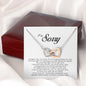 I'm Sorry Gift, Interlocking Heart Necklace