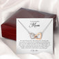 To My Beautiful Mom, Interlocking Heart Necklace