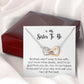 To My Sister to Be, Interlocking Heart Necklace