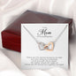 To My Mom on My Wedding Day, Interlocking Heart Necklace