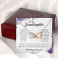 To My Granddaughter, Interlocking Heart Necklace