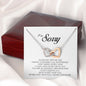 I'm Sorry Gift, Interlocking Heart Necklace