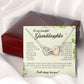 To My Beautiful Granddaughter, Interlocking Heart Necklace