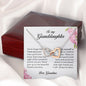 To My Granddaughter, Interlocking Heart Necklace