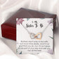 To My Sister to Be, Interlocking Heart Necklace