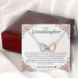 To My Granddaughter, Interlocking Heart Necklace