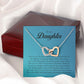 To My Daughter, Interlocking Heart Necklace