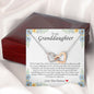 To My Granddaughter, Interlocking Heart Necklace