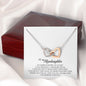 To My Stepdaughter Gift, Interlocking Heart Necklace