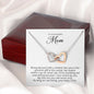 To My Beautiful Mom, Interlocking Heart Necklace