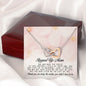 Stepped Up Mom Gift, Interlocking Heart Necklace