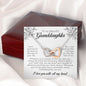 To My Beautiful Granddaughter, Interlocking Heart Necklace