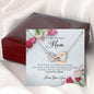To My Adorable Mom, Interlocking Heart Necklace