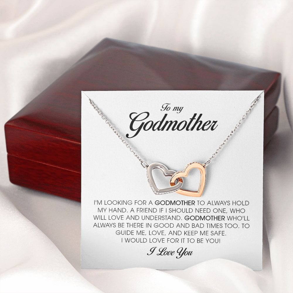 To My Godmother, Interlocking Heart Necklace