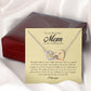 To My Beautiful Mom on My Wedding Day, Interlocking Heart Necklace