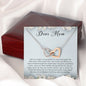 Dear Mom Gift, Interlocking Heart Necklace