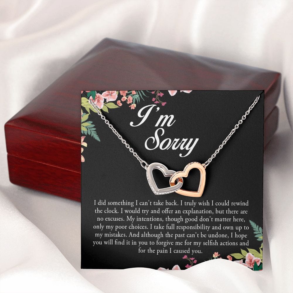 I'm Sorry, Interlocking Heart Necklace