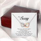 I'm Sorry Gift, Interlocking Heart Necklace
