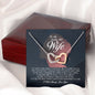 To My Smokin Hot Wife, Interlocking Heart Necklace