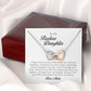 To My Badass Daughter, Interlocking Heart Necklace