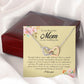 To My Beautiful Mom on My Wedding Day, Interlocking Heart Necklace
