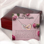 To My Bonus Daughter, Interlocking Heart Necklace