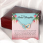To My Bonus Daughter, Interlocking Heart Necklace
