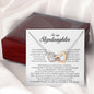 To My Stepdaughter Gift, Interlocking Heart Necklace
