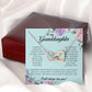 To My Granddaughter, Interlocking Heart Necklace