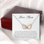 Dear Mom Gift, Interlocking Heart Necklace