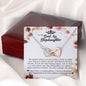 To My Badass Stepdaughter, Interlocking Heart Necklace