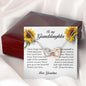 To My Granddaughter, Interlocking Heart Necklace