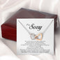 I'm Sorry Gift, Interlocking Heart Necklace