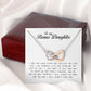 To My Bonus Daughter, Interlocking Heart Necklace