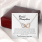 To My Bonus Daughter, Interlocking Heart Necklace