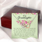 To My Granddaughter, Interlocking Heart Necklace