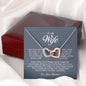 To My Wife, Interlocking Heart Necklace