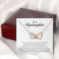 To My Stepdaughter Gift, Interlocking Heart Necklace