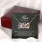 To My Mom on My Wedding Day, Interlocking Heart Necklace