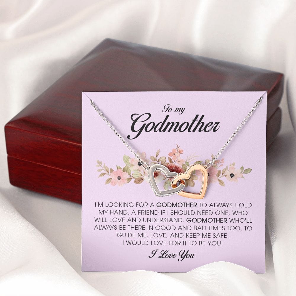To My Godmother, Interlocking Heart Necklace
