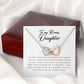 To My Bonus Daughter, Interlocking Heart Necklace