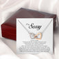 I'm Sorry Gift, Interlocking Heart Necklace