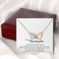 To My Stepdaughter Gift, Interlocking Heart Necklace