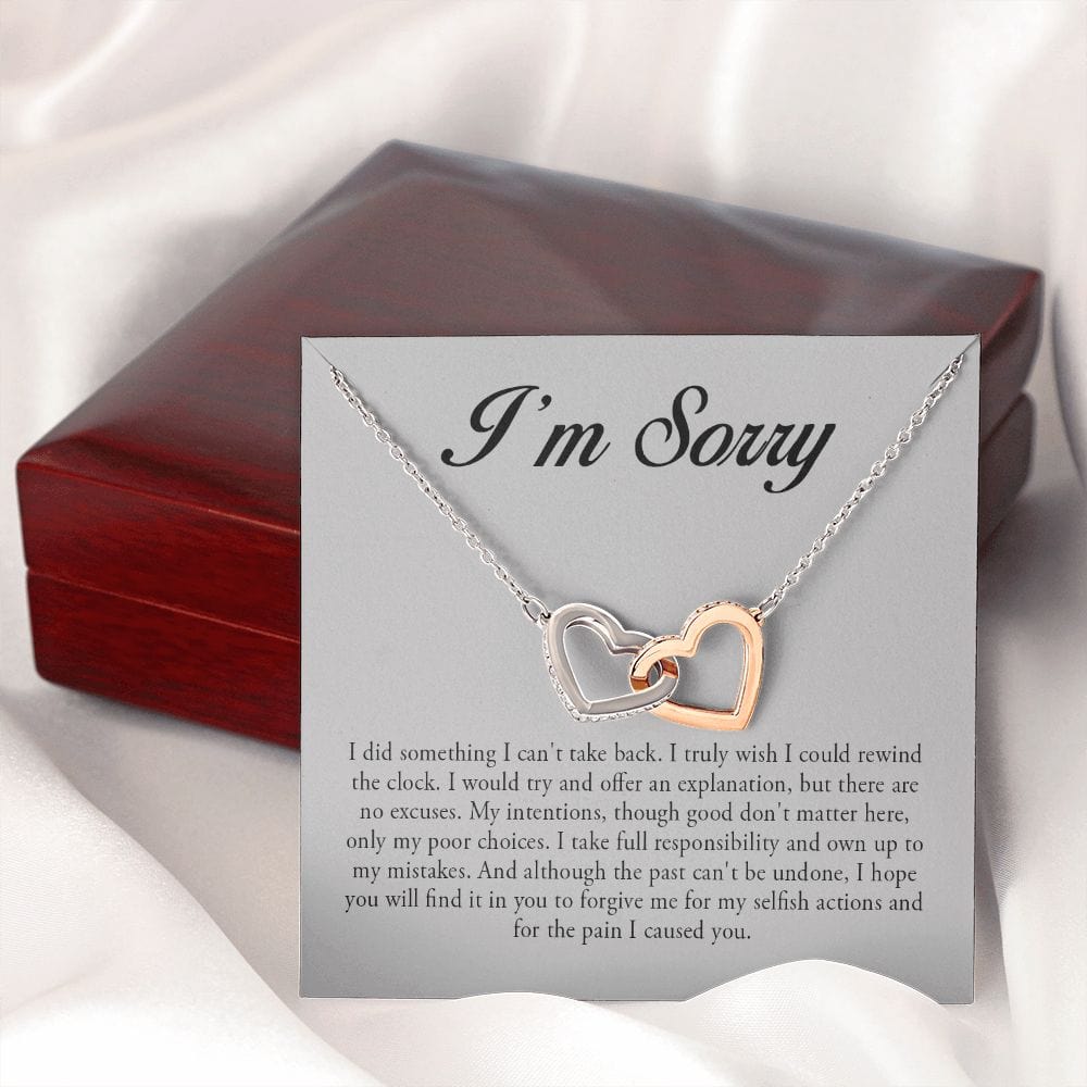 I'm Sorry, Interlocking Heart Necklace