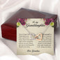 To My Granddaughter, Interlocking Heart Necklace