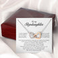 To My Stepdaughter Gift, Interlocking Heart Necklace