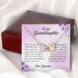 To My Granddaughter, Interlocking Heart Necklace