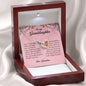 To My Granddaughter, Interlocking Heart Necklace