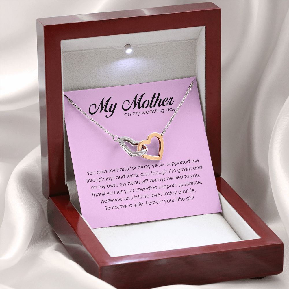 My Mother on My Wedding Day, Interlocking Heart Necklace