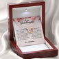 To My Granddaughter, Interlocking Heart Necklace